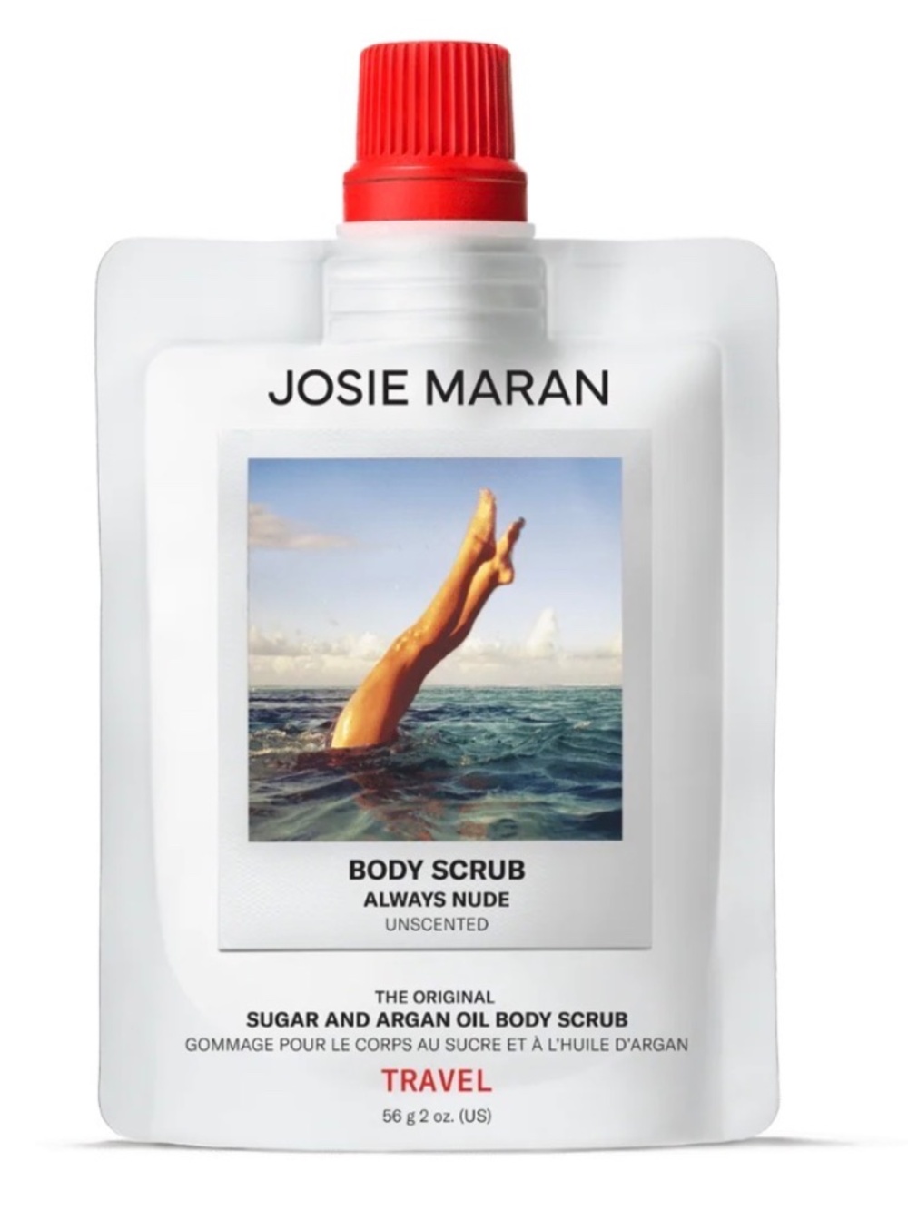 JOSIE MARAN Sugar and Argan Oil Body Scrub Travel Size 2 oz.
